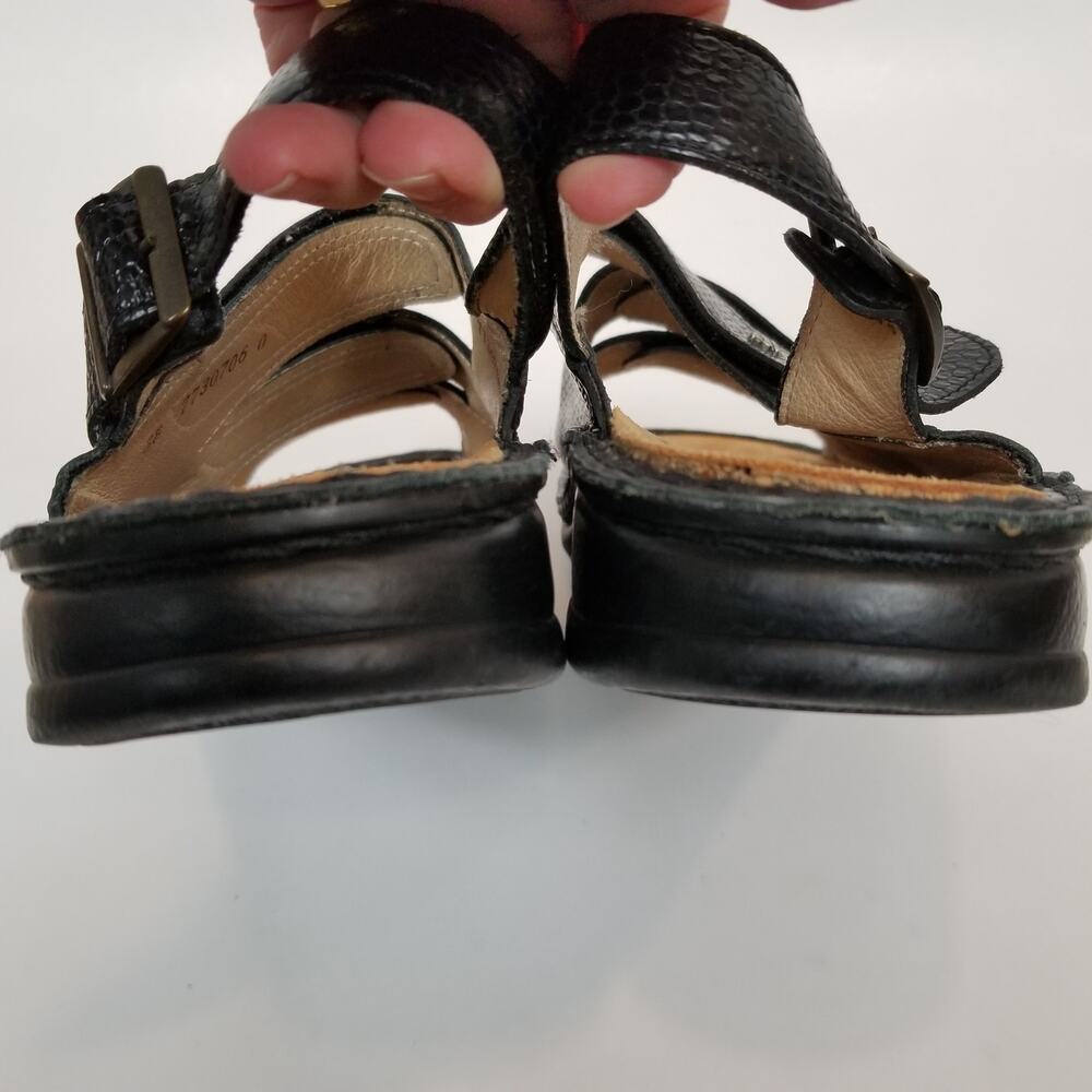 Finn Comfort Sylt Black Leather Slingback Sandals Women's Size 38 / 7.5 - Picture 10 of 13